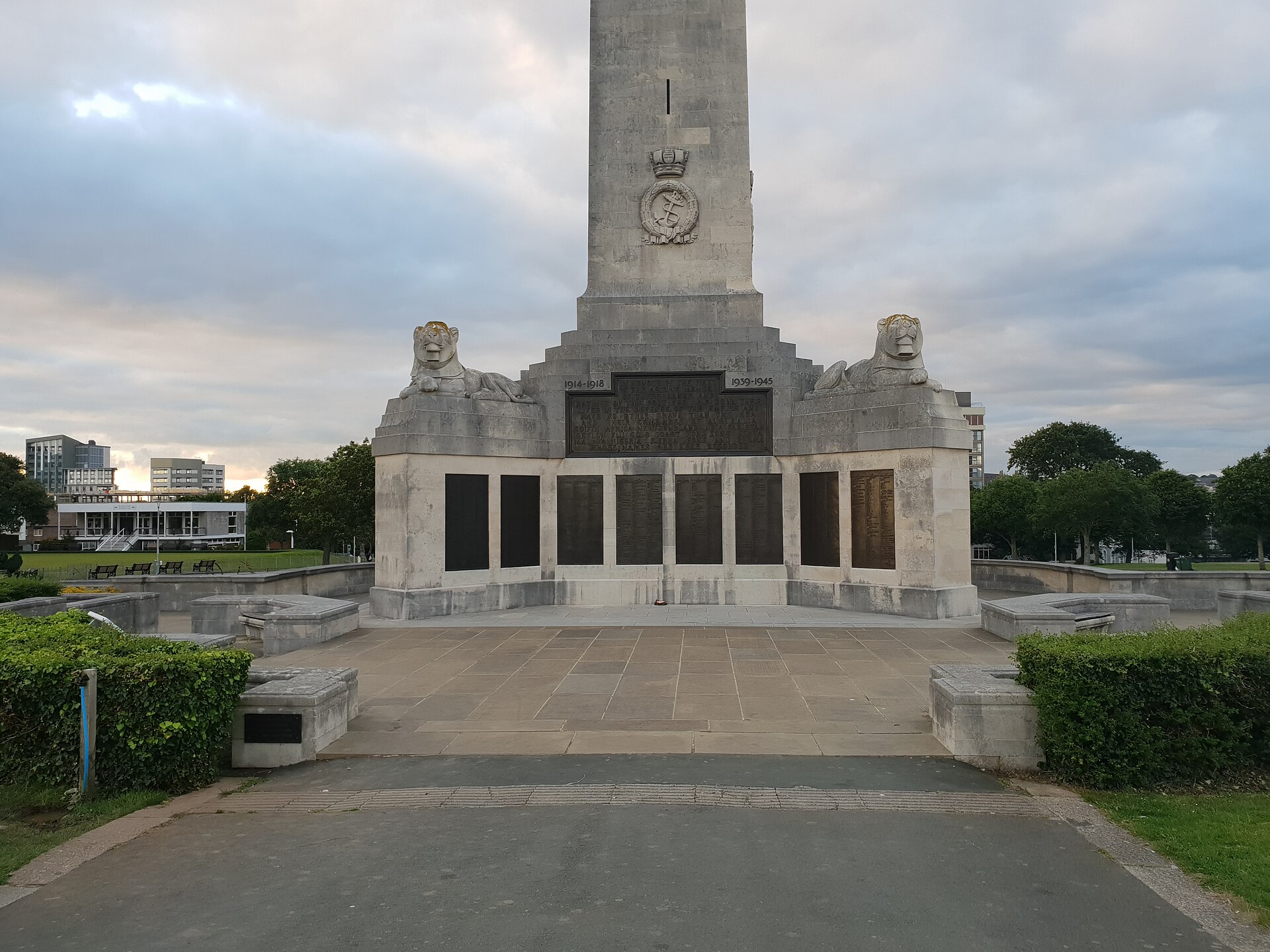 Photograph at the Plymouth Naval Memorial war grave